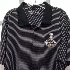 Pittsburgh Penguins NHL Hockey Stanley Cup Champions 2016 Men Polo Shirt Size XL